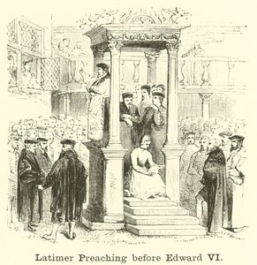 Latimer predikar före Edward VI av English School