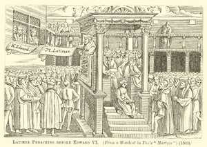 Latimer predikar före Edward VI av English School