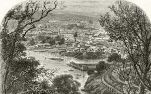 Launceston, Tasmanien, ca 1880, från 