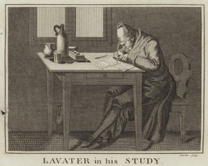 Lavater i sitt arbetsrum av English School