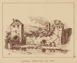Layerthorpe Postern, nedtagen 1829 (litografi) av English School