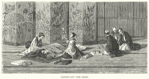 Aufbahrung der Toten (Gravur) von English School