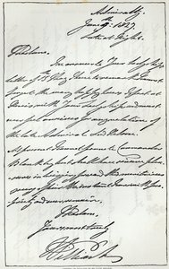 Brev från William IV till Lady Nelson, 1827, publicerat i 