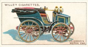 Levassors motorbil (chromolitho) av English School