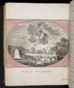 Liberty triumferande, "The Adventures of Thomas Walter, som berättas av en vän:" Jorgen Jorgensens självbiografi, tillägnad William Jackson Hooker (färgstick) av English School