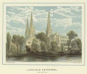 Lichfield Cathedral, sydvästlig vy av English School