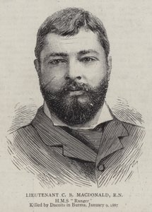Löjtnant C B Macdonald, RN (gravyr) av English School