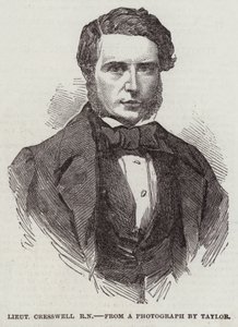 Löjtnant Cresswell, RN (gravyr) av English School