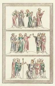 Life of Thomas Becket (färgad gravyr) av English School