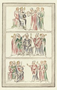 Life of Thomas Becket (färgad gravyr) av English School