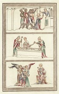 Life of Thomas Becket (färgad gravyr) av English School
