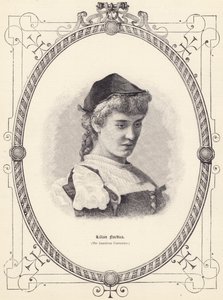 Lilian Nordica (den amerikanska Cantatrice) (gravyr) av English School