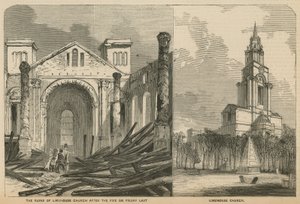 Limehouse Church före och efter branden av English School