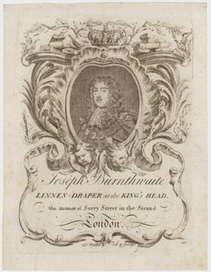 Linnedraper, John Burnthwaite, handelskort av English School