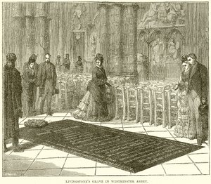 Livingstones grav i Westminster Abbey av English School