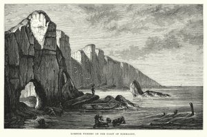 Hummerfiske vid Normandies kust (gravyr) av English School