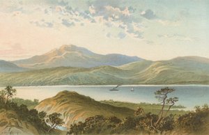 Loch Ness, från ovan fall av foajéer av English School