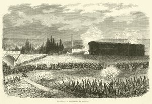 Lokomotivbatterier i aktion, november 1870 av English School
