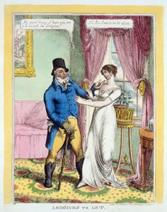 Logi to Let, pub. 1814 (handfärgad gravyr) av English School
