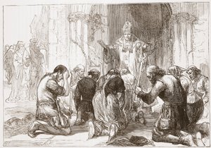 Lollards som avskyr sin tro, illustration från The History of Protestantism av James Aitken Wylie (1808-1890), pub. 1878 av English School