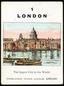 London (färg litho) av English School