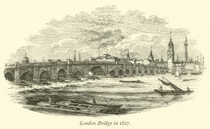 London Bridge 1827 av English School