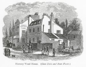 Londoner Clubs: Hornsey Wood House (Gravur)