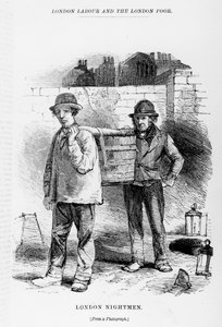 London Nightmen, illustration från "London Labor and the London Poor" av Henry Mayhew, ca 1840-talet av English School