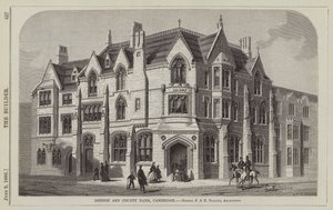 London and County Bank, Cambridge, herrarna F och H Francis, arkitekter (gravyr) av English School