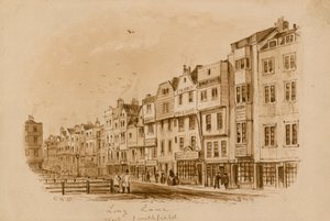 Long Lane, West Smithfield, 1840 (wc på papper) av English School