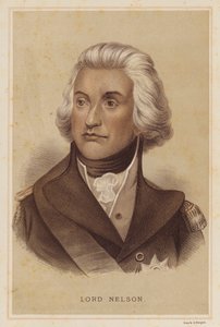 Lord Nelson (färg litho) av English School