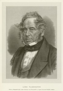 Lord Palmerston (litho) av English School