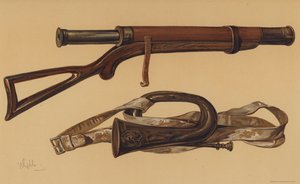 Lord Raglans teleskop, och en rysk bugel från Sebastopol (chromolitho) av English School