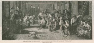 Lord Shaftesbury besöker Westminster School of Industry, Old Pye Street, London, 1846 av English School