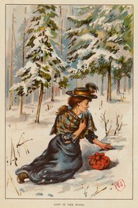 Lost in the Wood (färg litho) av English School