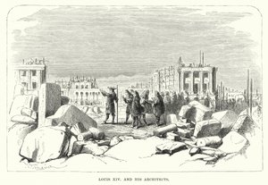 Ludvig XIV och hans arkitekter (gravyr) av English School