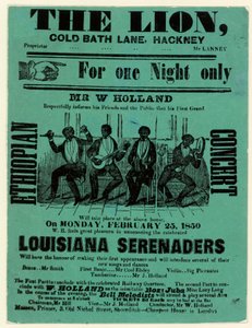 Louisiana Serenaders på Lion, Hackney av English School