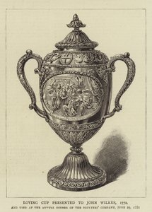 Loving Cup presenteras för John Wilkes av English School