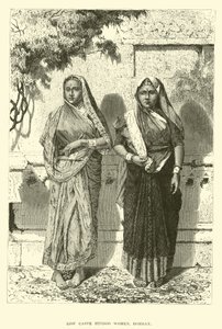 Hindu-kvinnor med låg kast, Bombay av English School