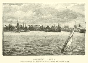 Lowestofts hamn. Yachttillverkning för infarten till Lake Lothing, för Oulton Broad av English School