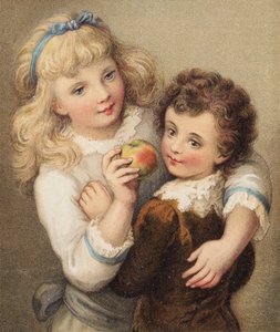 Lucys äpple (färglitografi) av English School