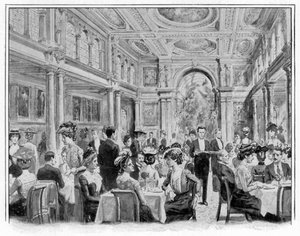 Mittagessen im Empress Club (Lithografie)