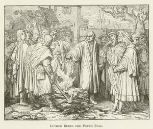 Luther bränner påvarnas tjur av English School