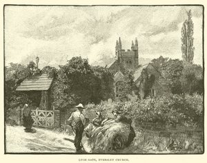 Lych Gate, Eversley Church (gravyr) av English School