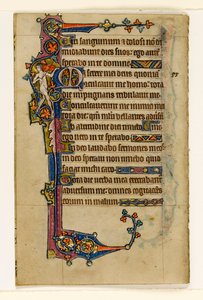 MS 1-2005, fol. 80v: En naken musiker, marginaldekoration från Macclesfield Psalter, Use of Sarum, East Anglia, ca 1330 av English School