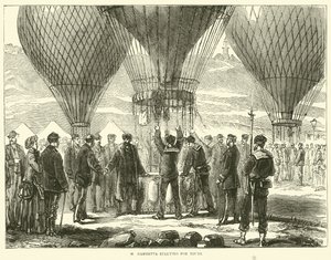 M Gambetta börjar på turnéer, november 1870 av English School