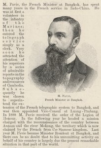 M Pavie, fransk minister i Bangkok (gravyr) av English School