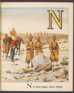 "M för Marine Light Infantry N for Native Infantry (Khaki Uniform)" av English School