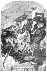 Macbeth - Illustration i "" Completes de William Shakespeare"" 1866 - Illustrationerna och den allmänna formen för denna utgåva är lånade från Cassells illustrerade Shakespeare, publicerad i London av English School