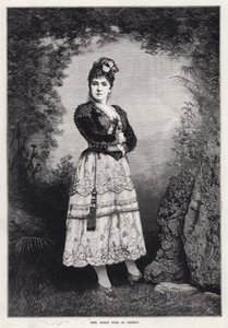 Madame Marie Roze som Carmen (gravyr) av English School